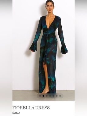 Rat & Boa | Dresses | Rat Boa Nwot Violetta Blue Sequin Floral Printed Maxi  Dress Sz M | Poshmark